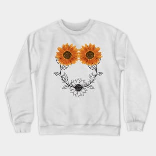 Little Aesthetic Sunflower Crewneck Sweatshirt